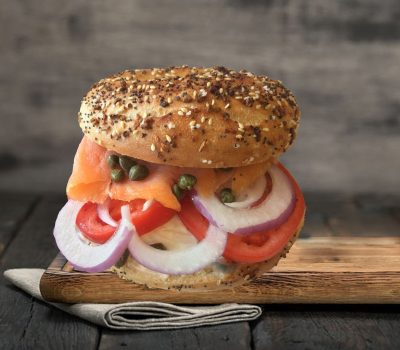 Chesapeake bagel Nova sandwich