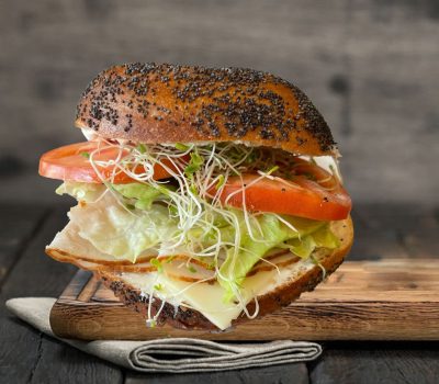 Chesapeake bagel Turkey Bagel sandwich